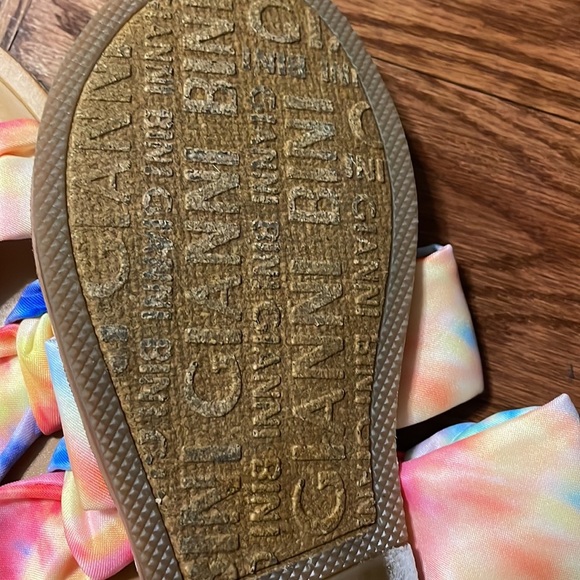 GIANNI BINI  women’s textile slip on flat 3 knot straps rainbow colors size 7.5 - Picture 7 of 8